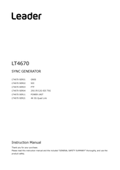 Leader LT4670 Instruction Manual