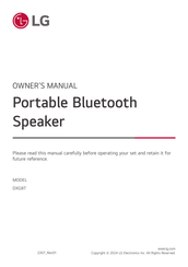 LG DXG8T Owner's Manual