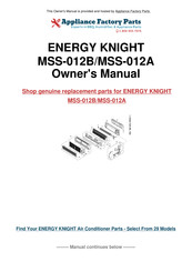 Heat Controller ENERGY KNIGHT MSS-009B Service Manual