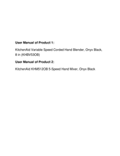 KitchenAid KHM512OB Instructions Manual