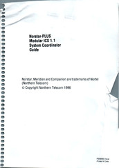 Nortel Norstar-PLUS Modular ICS 1.1 System Coordinator Manual