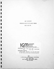 NTI IGM INSTACART Operation And Maintenance Manual