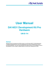 Renesas Pro DA14531 User Manual