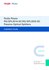 Ruijie Reyee RG-SPL2016-SC Installation Manual