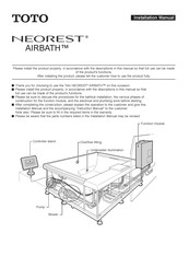 Toto NEOREST AIRBATH Installation Manual