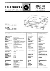 Telefunken 334 455 192 Quick Start Manual