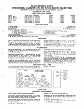 Stromberg-Carlson 500 Engineering Data