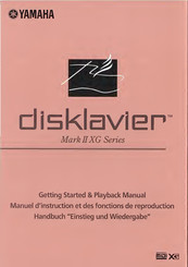 Yamaha disklavier Mark II XG Series Getting Started