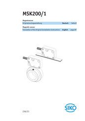 Siko MSK200/1 Installation Instructions Manual
