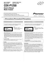 Pioneer CDX-P1250 Owner's Manual