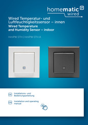 HomeMatic HmIPW-STH-A Installation And Operating Manual