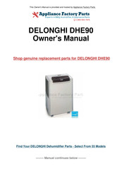 DeLonghi DHE90 Instructions For Use Manual