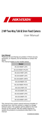 HIKVISION DS-2CE19D0T-LXTS User Manual
