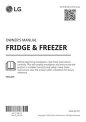 LG GSLE91EVAC Owner's Manual