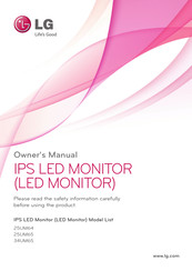 LG 34UM65-P Owner's Manual