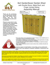 OLT GardenSaver GS84-D-FJ-METAL Assembly Instructions Manual