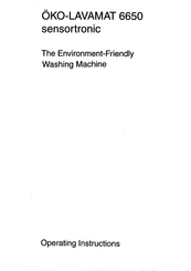 AEG OKO-LAVAMAT 6650 sensortronic Operating Instructions Manual