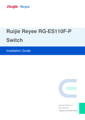 Ruijie Reyee RG-ES110F-P Installation Manual