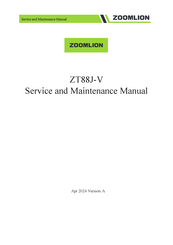 Zoomlion ZT88J-V Service And Maintenance Manual