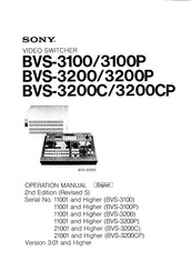 Sony BVS-3200CP Operation Manual