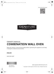 Signature Kitchen Suite SKSCV3012MT Owner's Manual