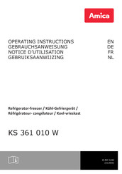 Amica KS 361 010 W Operating Instructions Manual
