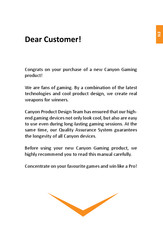 Canyon Corax GH-5A Manual