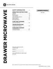 GE Profile PWL1126SWSS Owner's Manual
