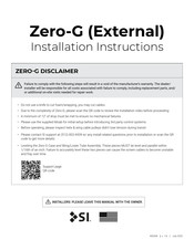 SI Zero-G External Installation Instructions Manual