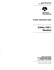 Rockwell international Collins 75S-1 Instruction Book