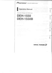 Pioneer SUPER TUNER III D DEH-1550 Operation Manual