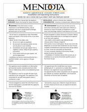 Mendota AA-11-05550 Installation And Operating Instructions Manual