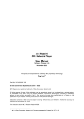 DCS Rossini User Manual