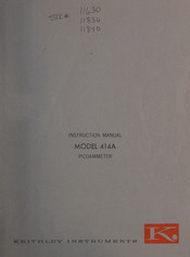Keithley 414A Instruction Manual