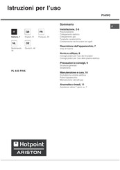 Hotpoint Ariston PL 640 P/HA Operating Instructions Manual