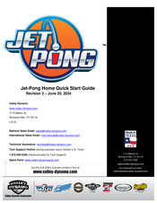 Valley-Dynamo JET PONG Home Quick Start Manual