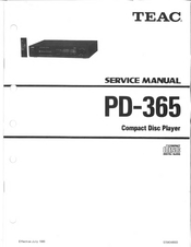 Teac PD-365 Service Manual
