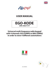 Abexo EGO-KODE User Manual