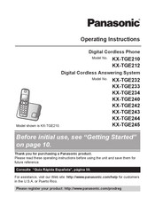 Panasonic KX-TGE244 Operating Instructions Manual