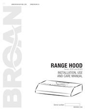 NuTone BCSEK Series Installation Use And Care Manual
