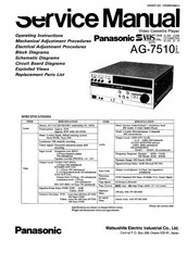 Panasonic AG-7510 Service Manual