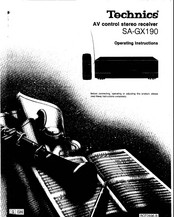 Technics SA-GX190 Operating Instructions Manual