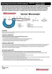 Westward 2YNC2A Operating Instructions And Parts Manual