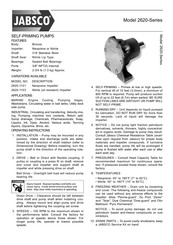 Xylem JABSCO 2620-1101 Quick Start Manual