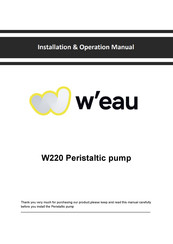 W'eau W220 Installation & Operation Manual