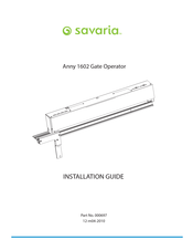 Savaria Anny 1602 Installation Manual
