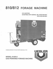Uebler 812 Owner/Operator And Parts Manual