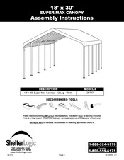 ShelterLogic SUPER MAX 26767 Assembly Instructions Manual