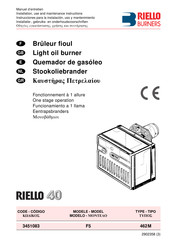 Riello 40 F5 Installation, Use And Maintenance Instructions