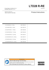 Atlas Copco LTD 28 R16F-RE Product Instructions